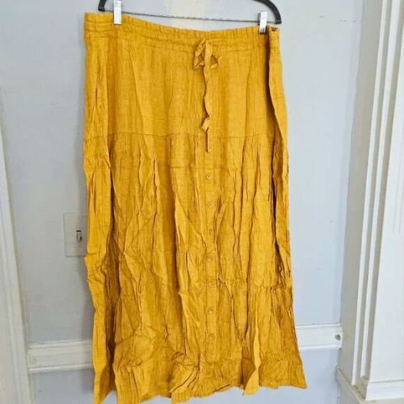 NWT Anthropologie Maeve Carnacion Textured Maxi Skirt | 2X - Picture 3 of 4